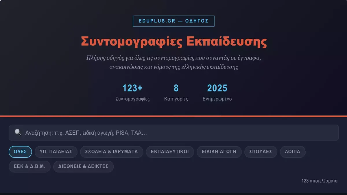 Ακρωνύμια Εκπαίδευσης