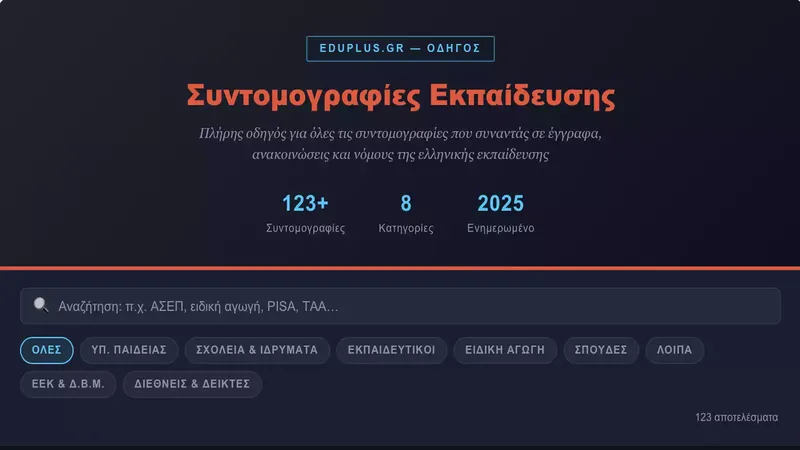 Ακρωνύμια Εκπαίδευσης