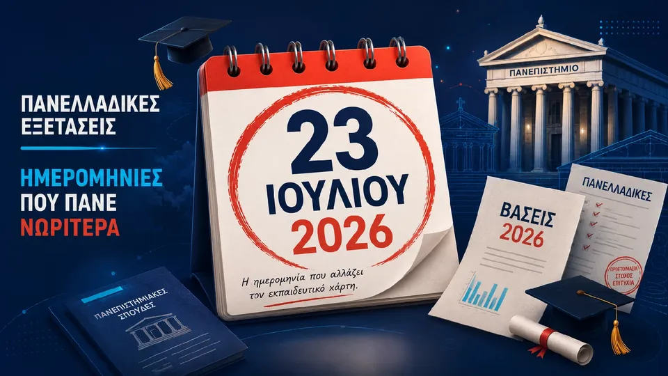 Πέμπτη 23 Ιουλίου η ανακοίνωση των βάσεων 2026;