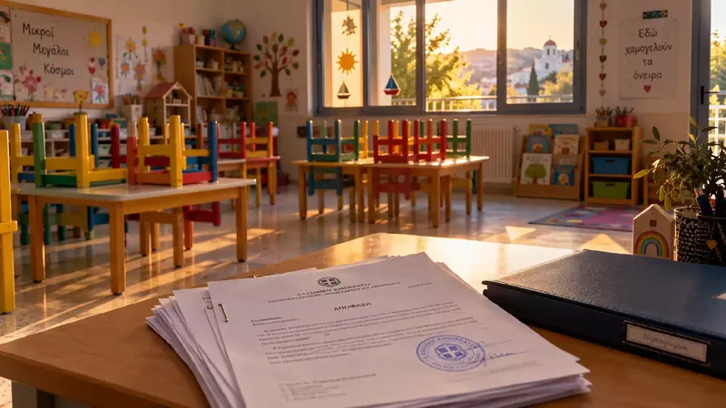 Αξιολόγηση 2026: Νέα απαλλαγή 6 προϊσταμένων νηπιαγωγείων