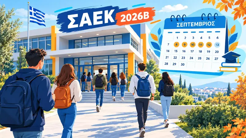 ΣΑΕΚ 2026Β: Χρονοδιάγραμμα εγγραφών και έναρξης